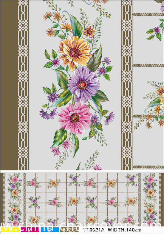 New Design Pattern PVC Clear Transparent Tablecover, PVC Material and Square Shape and